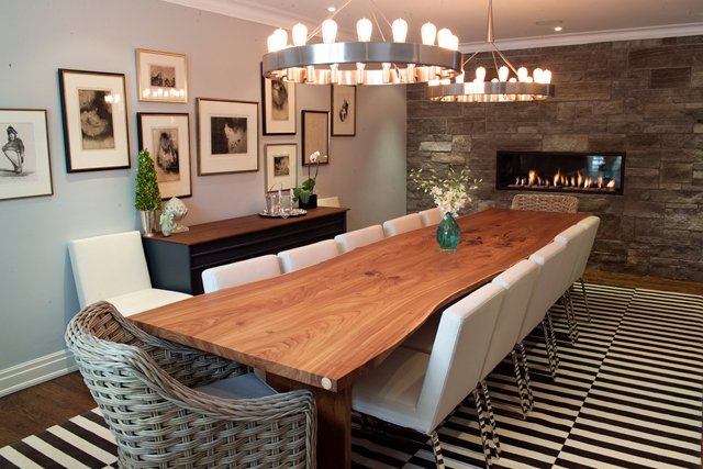 #reclaimedwood #liveedge tables pair great in a #contemporary space ow.ly/SrlQI
