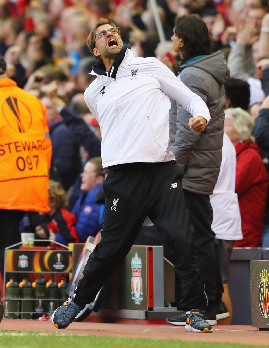 LFC's tweet image. The boss enjoyed that early goal...