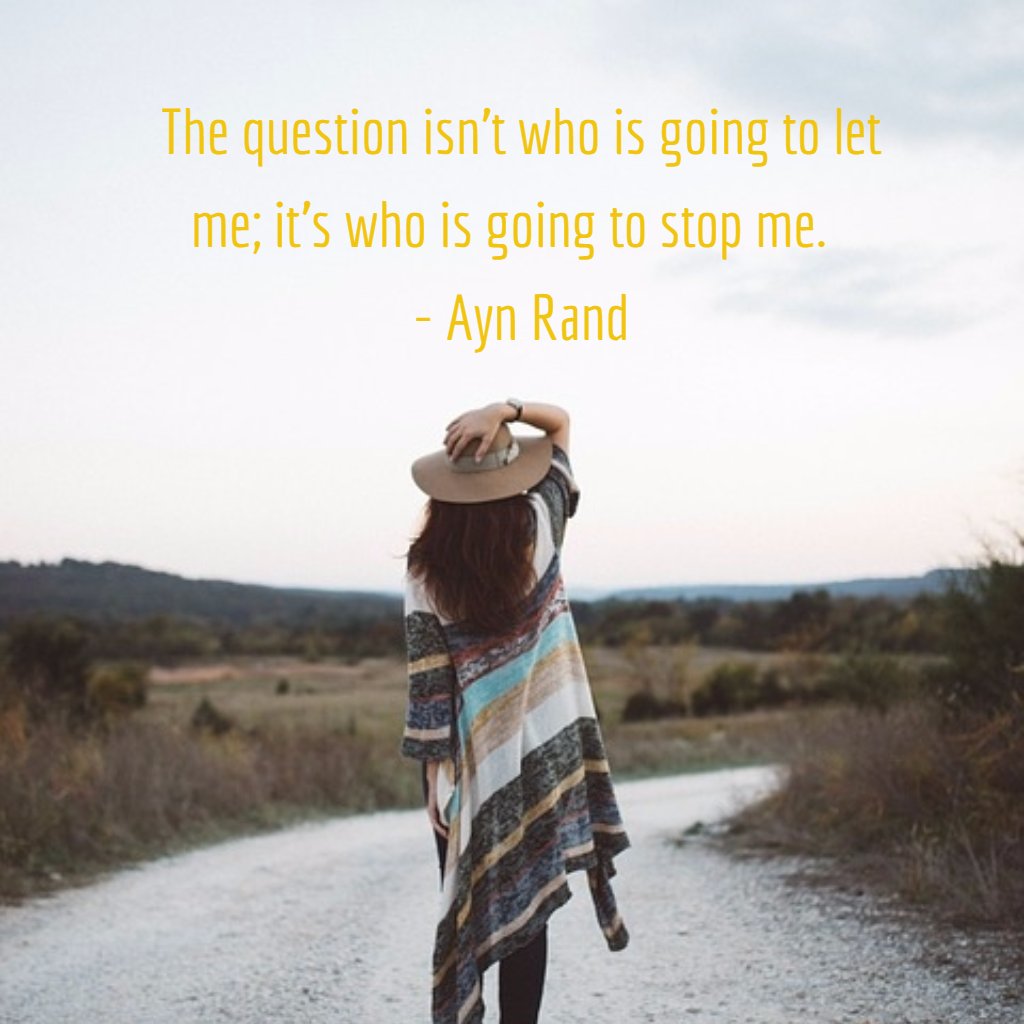 youngchoreoproj's tweet photo. The question isn't who is going to let me; it's who is going to stop me. - Ayn Rand #quoteoftheday #ycpla https://t.co/BdRRkPbWoR