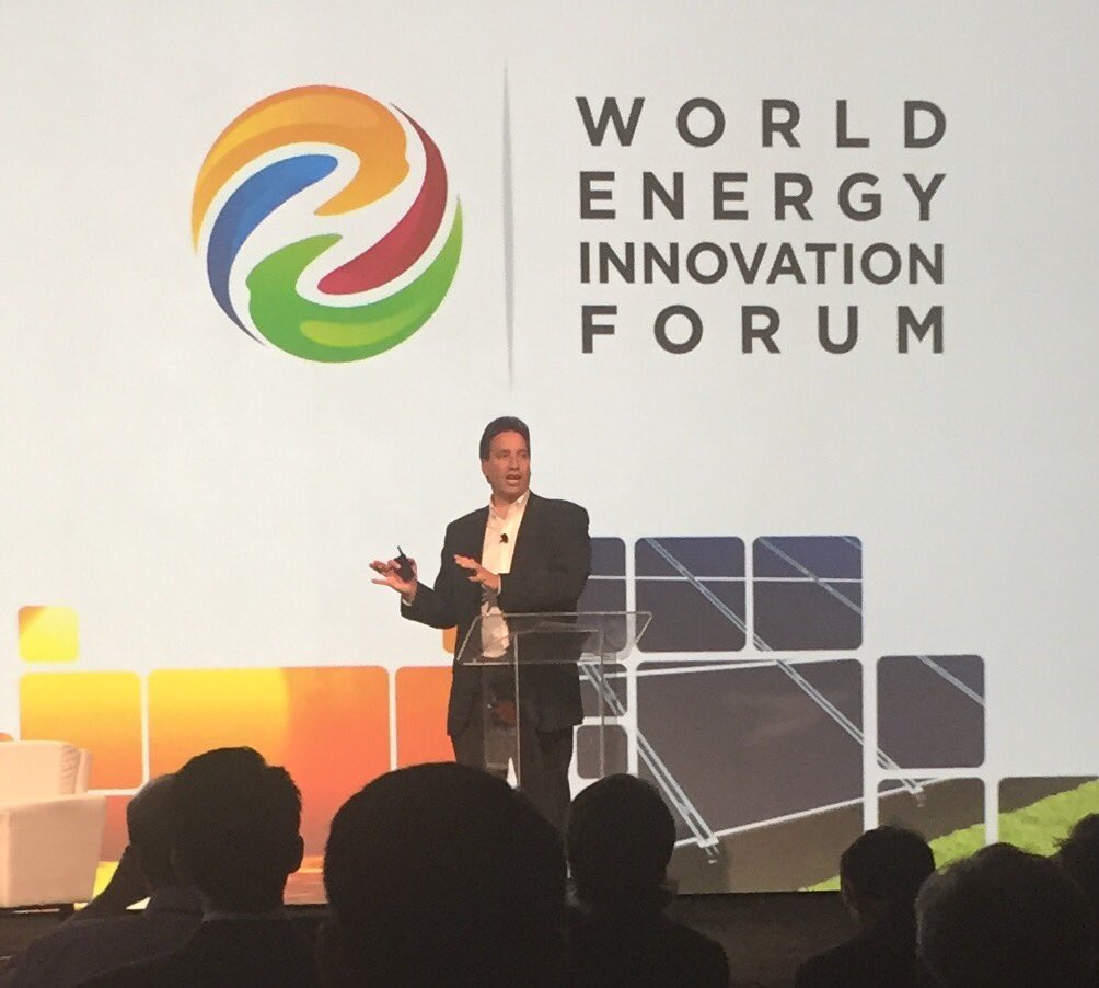 MikeCaliseEV's tweet photo. The World Energy Innovation Forum w Ira Ehrenpreis ends. Exceptionally bright & green future ahead! #weif2016 https://t.co/o3jVK5mEfz