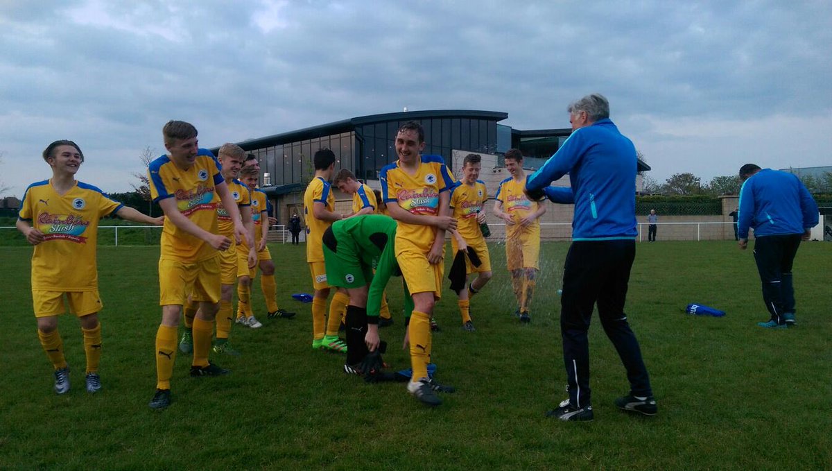 ChesterFC's tweet photo. FULL TIME | Altrincham 1-2 @CFCYouthAcademy. The young Blues are CHAMPIONS of the North West Youth Alliance! https://t.co/DfuDU6uHJ7