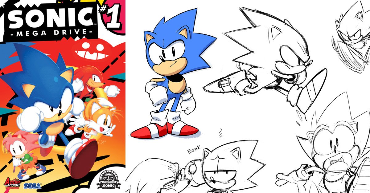 Sonic the Hedgehog on X: Some beautiful classic art for @ArchieComics'  SONIC: MEGA DRIVE, releasing this summer. Nice job, @boxerhockey.   / X