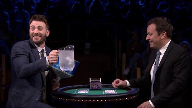 ComicBook's tweet photo. .@ChrisEvans And @jimmyfallon Pour Ice Water Down Each Other's Pants - https://t.co/IStE2AyqM4 https://t.co/4r9VtAXPhV