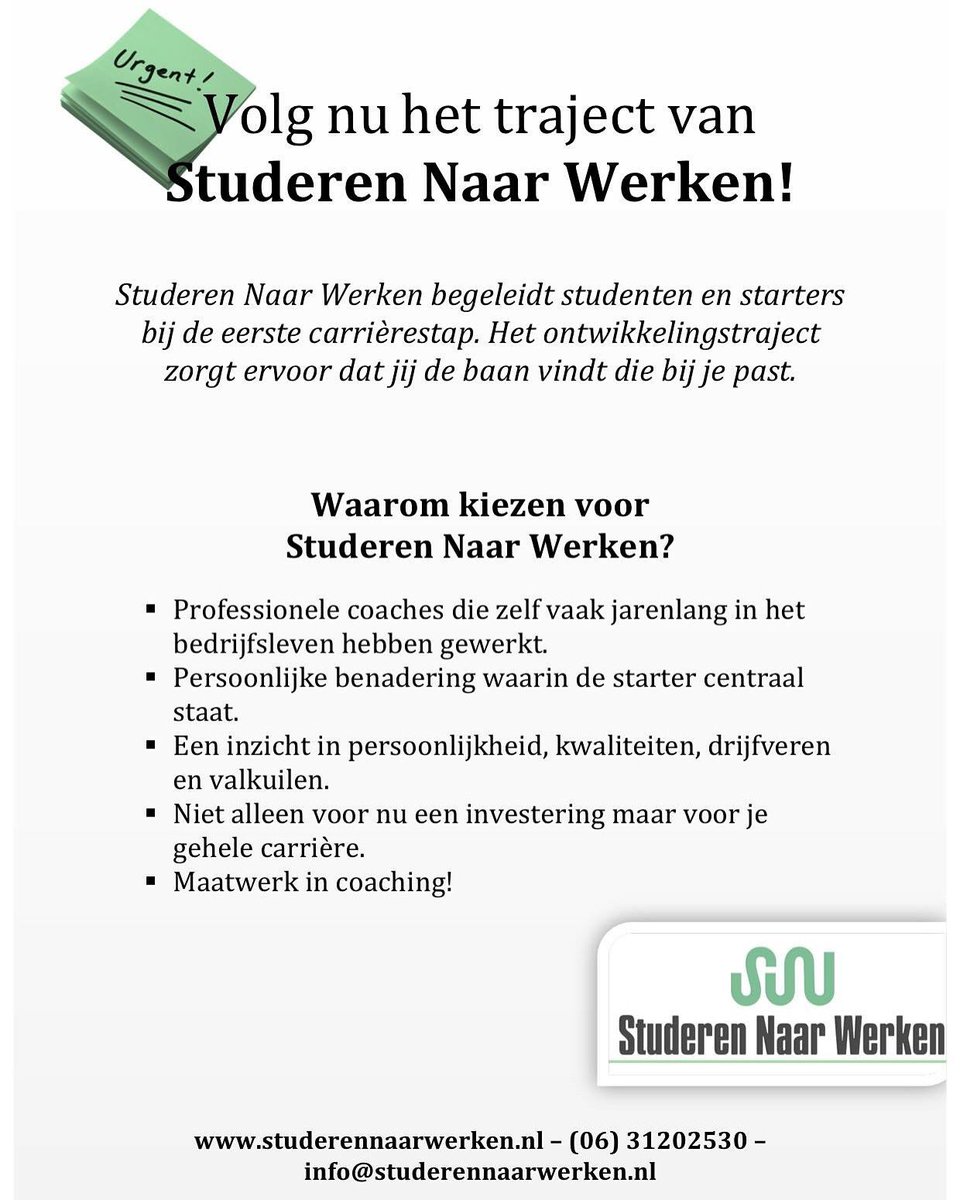 De zomervakantie komt er weer aan! 🌴 
Heb jij al bedacht wat je na je studie gaat doen?