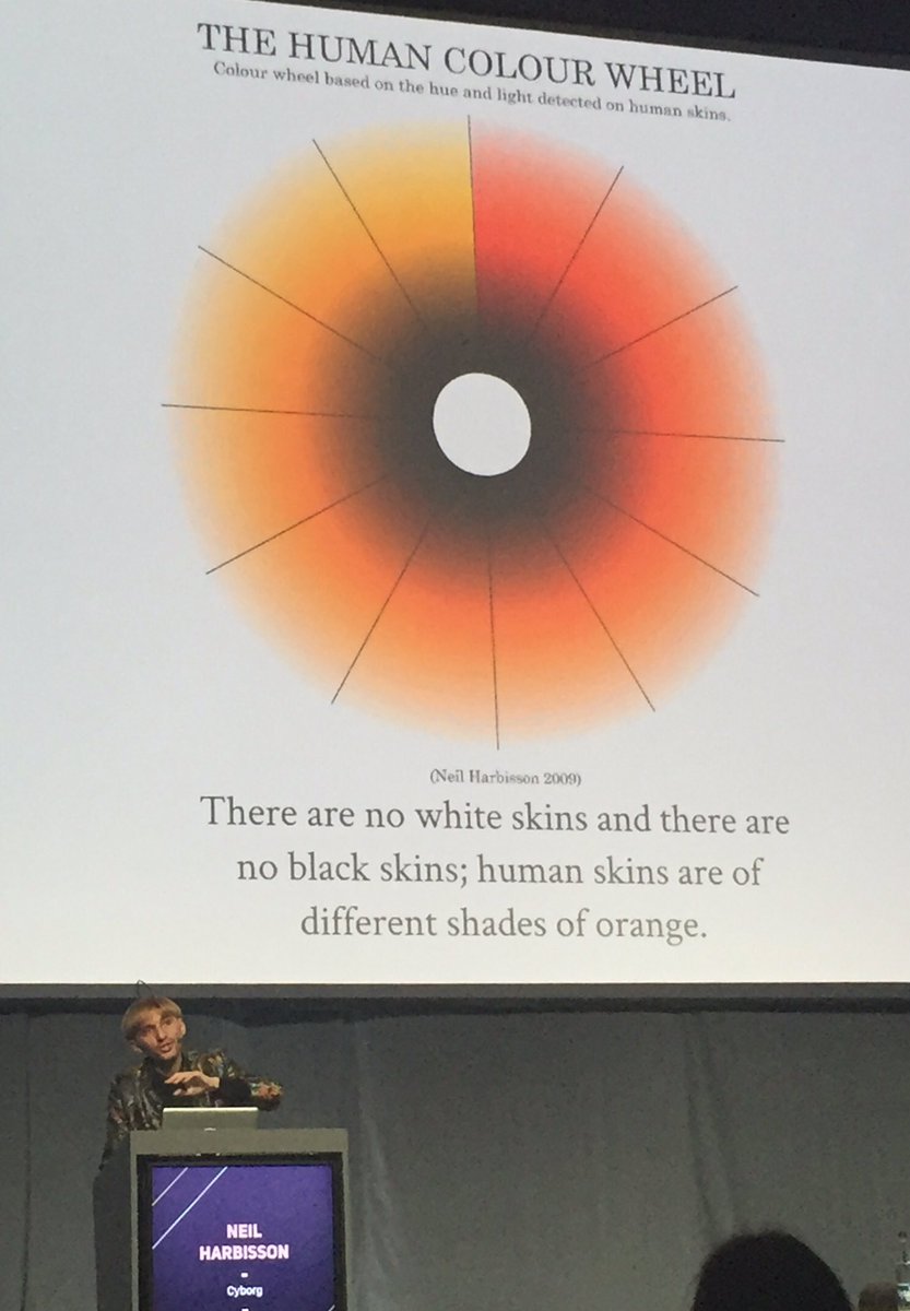 VictoriaTrimbel's tweet photo. If no white or black skin, just shades of orange, is then D Trump a true human? #login2016 #cyborg @NeilHarbisson https://t.co/Xwr97dYCUU