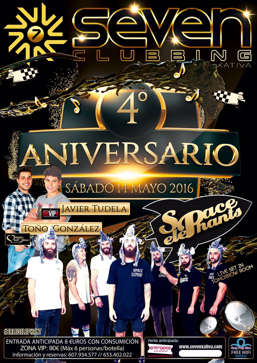 HAZ RT❗️
Sorteamos 2 entradas con consumición cada día hasta el próximo martes🙈

14/5/16 4°ANIVERSARIO <a href="/sevenxativa/">kiok Xàtiva</a>