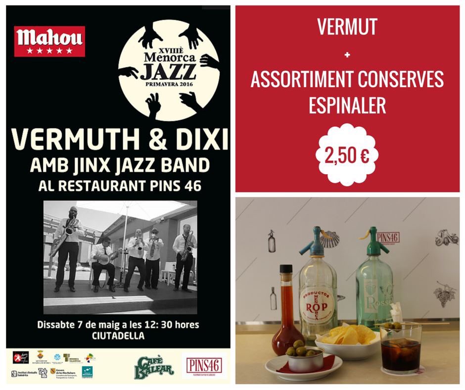PINS46's tweet image. No us perdeu el Vermut&amp;amp;Jazz d'aquest dissabte a les 12.30h a la nostra terrasseta!! @VermutEspinaler @el_paladar