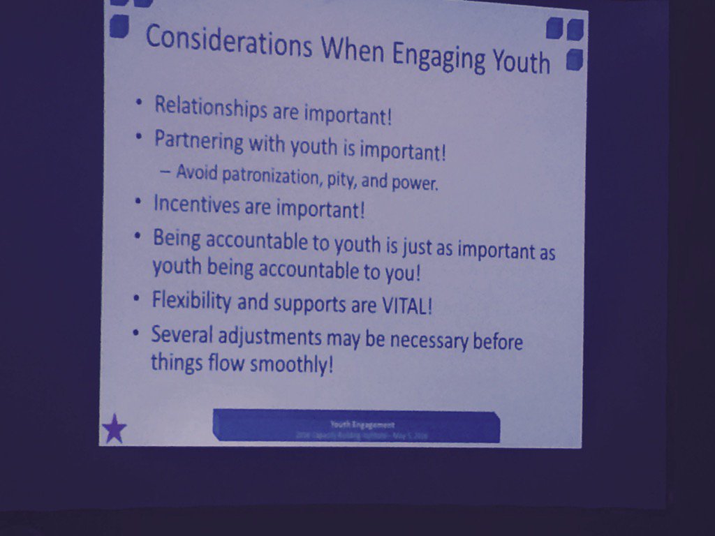 StudentLedIEP's tweet photo. @irishchris2014 @clementc26 Great considerations youth leaders have given us. Thank You! #NTACT2016 https://t.co/wSVaBvFJEv