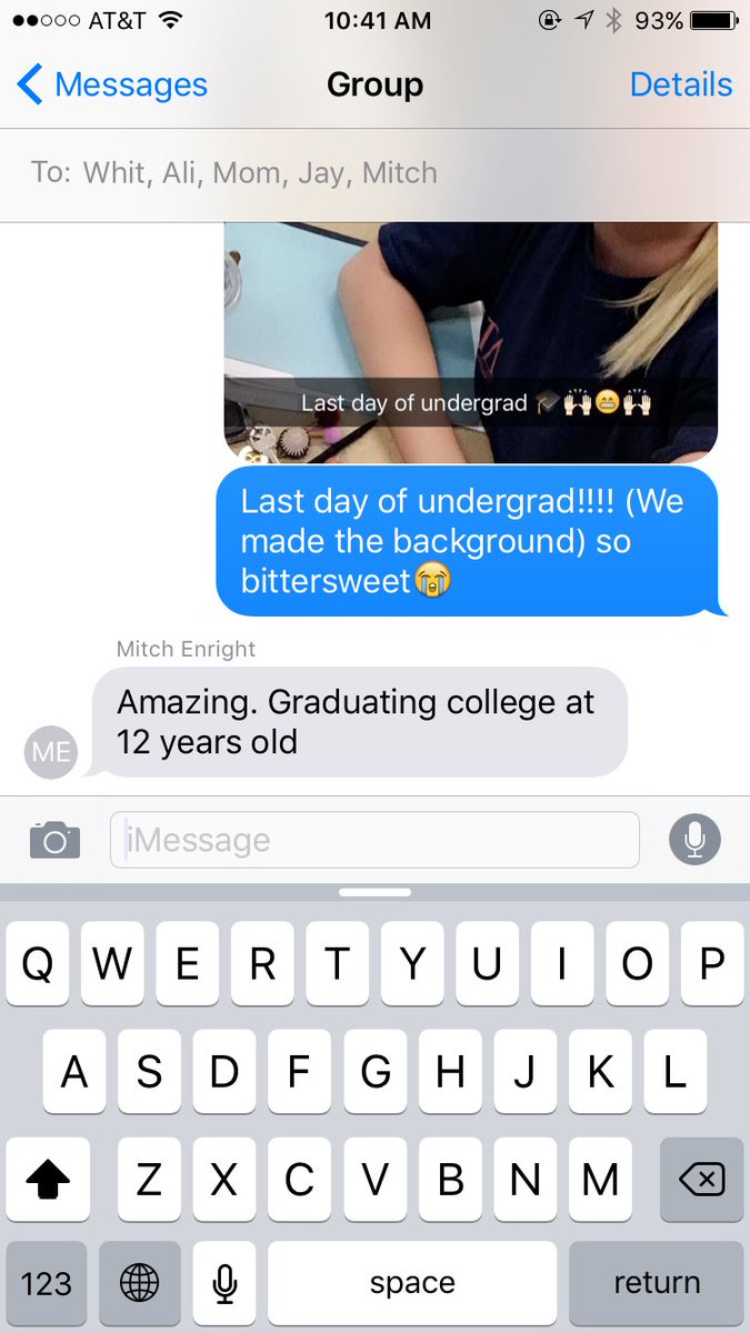 laynenright's tweet photo. Forever 12 years old in my family 😂😭🎓 https://t.co/aLDA1jviNk
