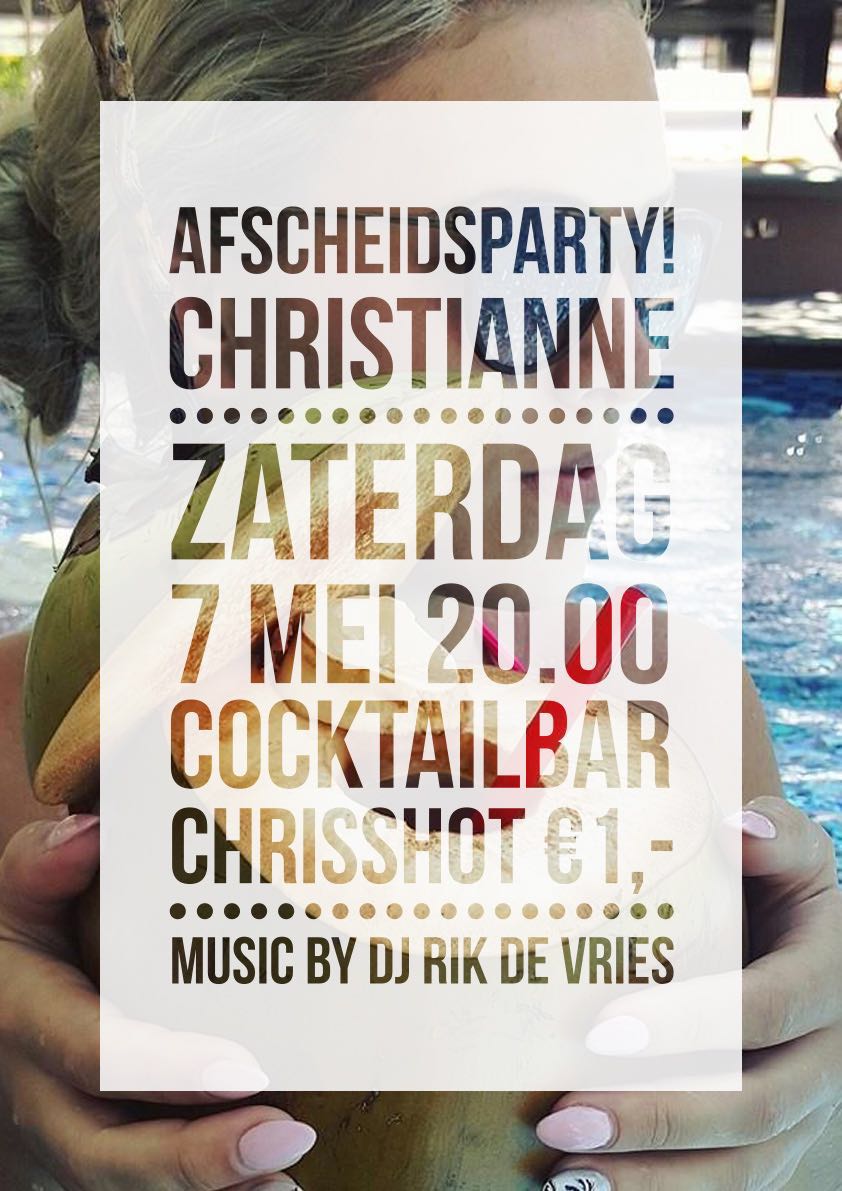 Komende zaterdagavond afscheidsparty in <a href="/CocktailbarUrk/">Cocktailbar Urk</a> en vanaf maandag voor vast in <a href="/tHaventje/">Het Haventje van Urk</a> van Urk...🤗🍾🍹