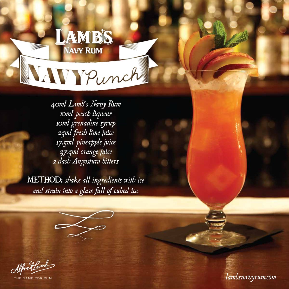Enjoy the evening with a delicious, cold Lamb's Navy Rum cocktail. #Cheers #Sunshine
