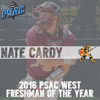 2016 PSAC West Freshman of the Year: Nate Cardy, <a href="/GUKnights/">Gannon Athletics</a>