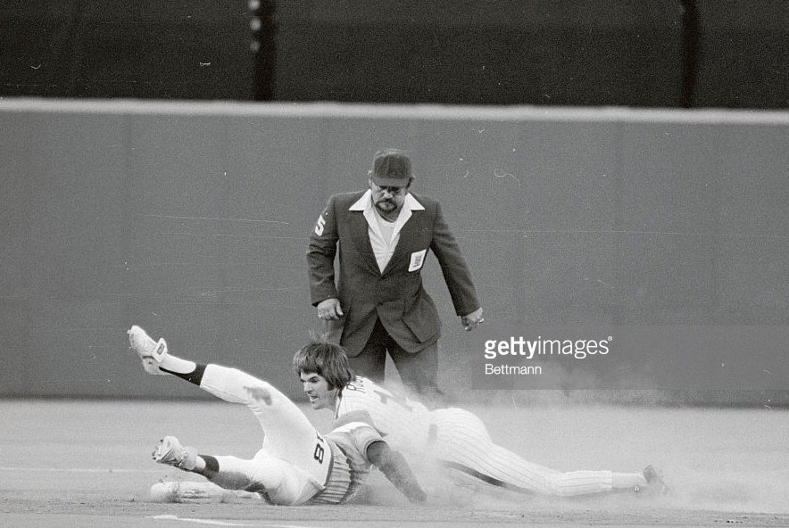 Super70sSports's tweet photo. The nice thing about being a 70s umpire is you didn't have to change clothes before hitting the clubs after a game. https://t.co/SfDcd54UnE