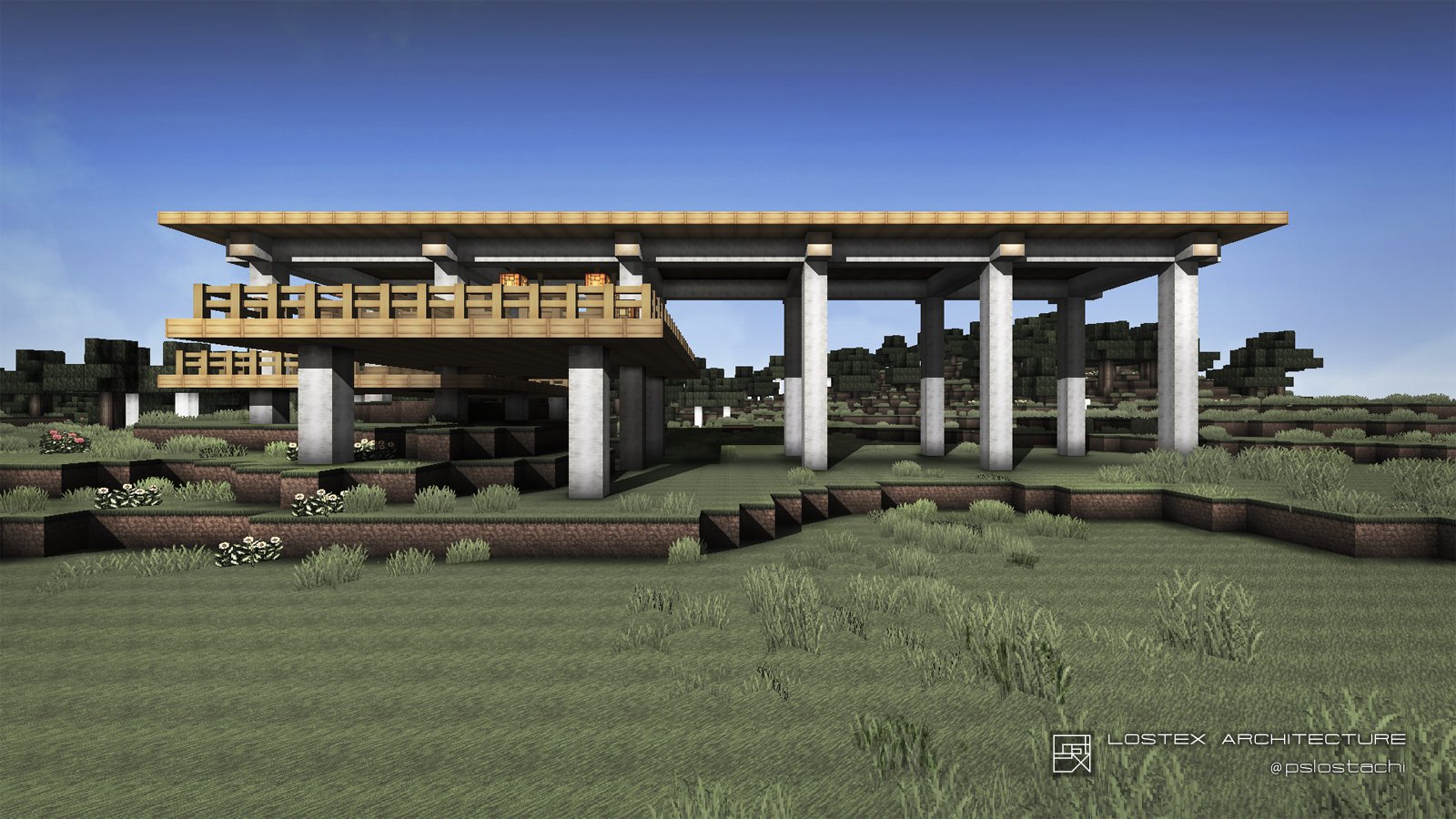 Aoi サバイバルに最適 木材とガラスだけで出来る無限に増築可能なローコスト住宅 反響があれば作り方の公開検討 Minecraft建築部 Minecraft建築コミュ マインクラフト建築コミュ T Co Toof4x79fl Twitter