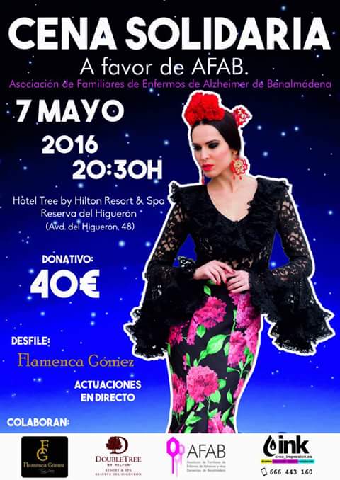 SoniaCriado's tweet photo. Tienes ya tu entrada??? Disfrutaremos d 1noche solidaria y flamenca @AcebBenalmadena @AFAB_Alzheimer @FLAMENCAGOMEZ https://t.co/bMEFAS3C5W