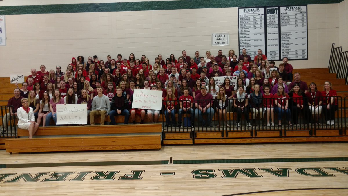 kotlowski_t's tweet photo. Your friends at AFHS are here for you Antigo! #AntigoStrong #AFHSPride #AFHSGreenDevilPride https://t.co/QAyPwAbFwu