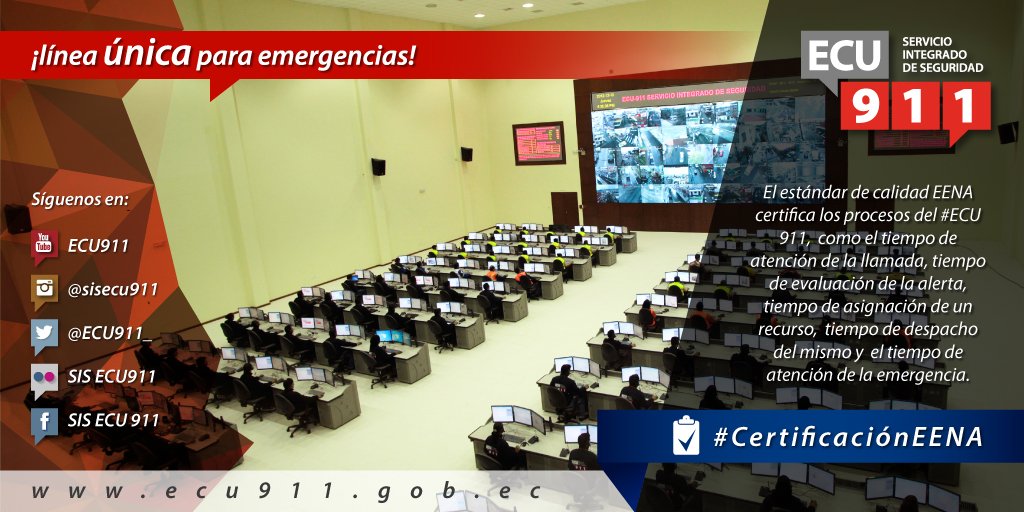 ECU911Austro's tweet photo. La #CertificaciónEENA garantiza que usted recibirá un servicio oportuno y de calidad https://t.co/u8yLJhJNh9