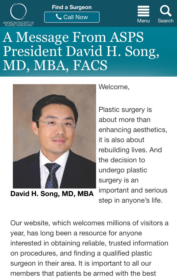 UChicagoPRS's tweet photo. "#PlasticSurgery is about more than enhancing aesthetics, it is...about rebuilding lives." @drdavidsong @ASPS_News https://t.co/7UJZtfCslL