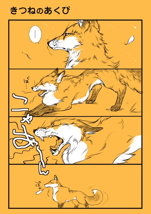 きつねのあくびが衝撃的だったというレポと、5月5日すぎちゃったけど、こどもの日あわせで子ぎつねを。
#看板狐と行くキツネ村ツアー #狐どもの日 