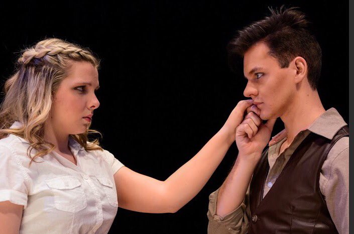 evergreendrama's tweet photo. Opening night is here! Hope you can come see these saucy faces this weekend! #oklahoma #musical #theatre #beautiful https://t.co/A3WnmUsaHH