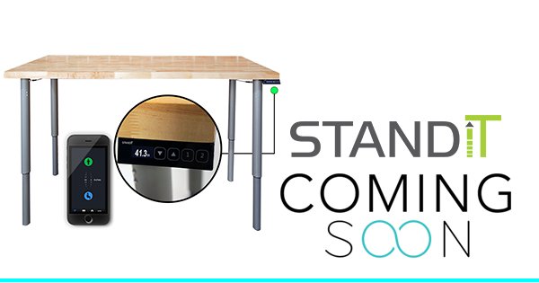 one80group's tweet photo. Coming soon to the office? @ComingSoon_Tech | @ElectricDesk  – Smart Sit-To-Stand Desk https://t.co/HrzpQGKBjf https://t.co/6k3GaF8w6i