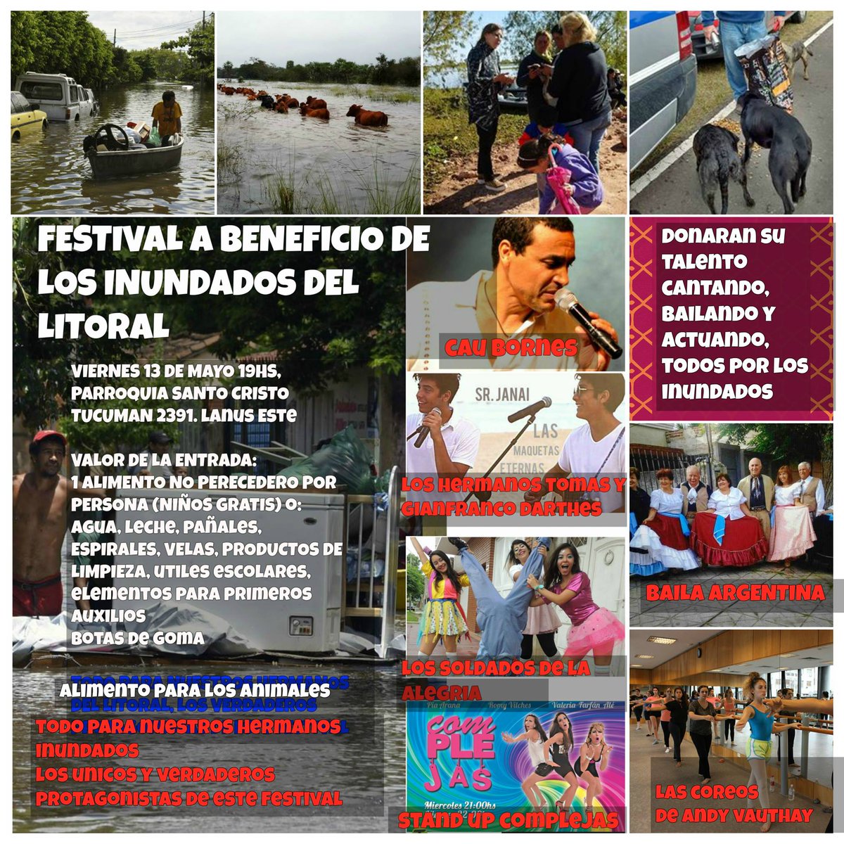caubornes's tweet photo. El Viernes 13 de Mayo estaré en la #ParroquiaSantoCristo a Beneficio de los Hermanos del Litoral.#FuerzaLitoral https://t.co/QwglWX5AMF
