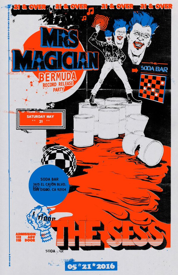 keepers619's tweet photo. May 21st @SodaBarSD We will be opening for @sesstime and @mrs_magician > #Bermuda record release party. https://t.co/tQwZ9umrWa