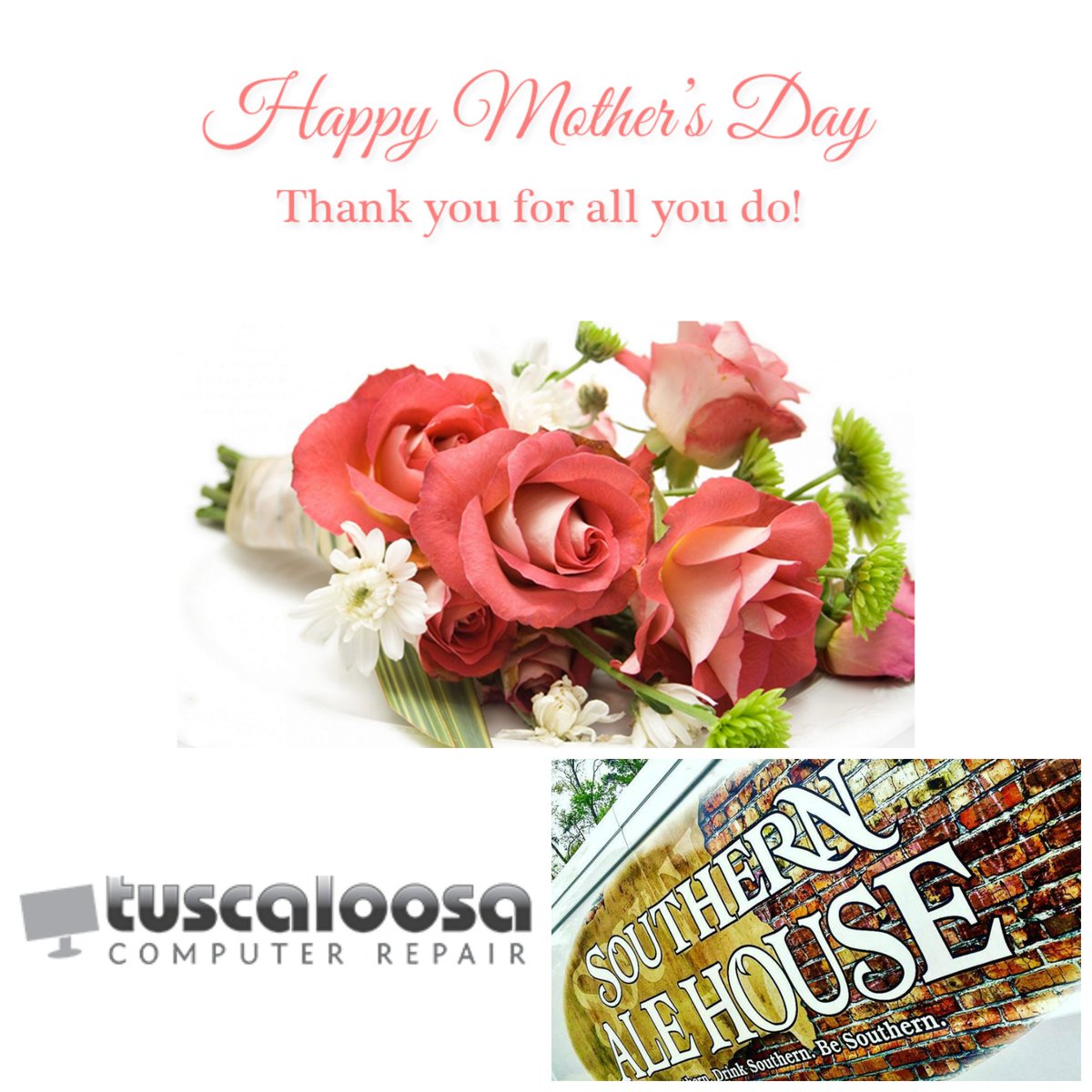 TuscaloosaCompR's tweet photo. Mother's Day Giveaway! Visit our Facebook page, Like &amp; Share, &amp; you could get a FREE $50 dinner to @SouthrnAleHouse https://t.co/Syt2zHvfRu