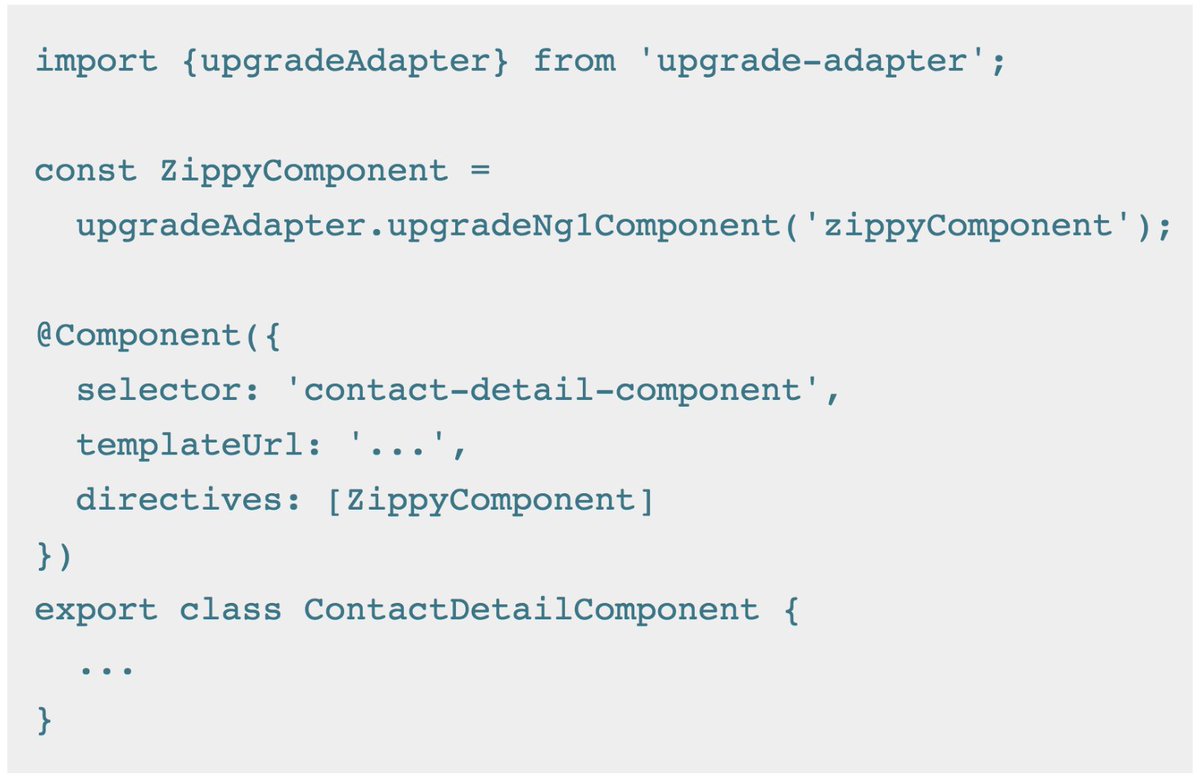 _hoyet's tweet image. Important for using Angular 2 components that require Angular 1 components - Upgrade them! #ngconf #angularUpgrade