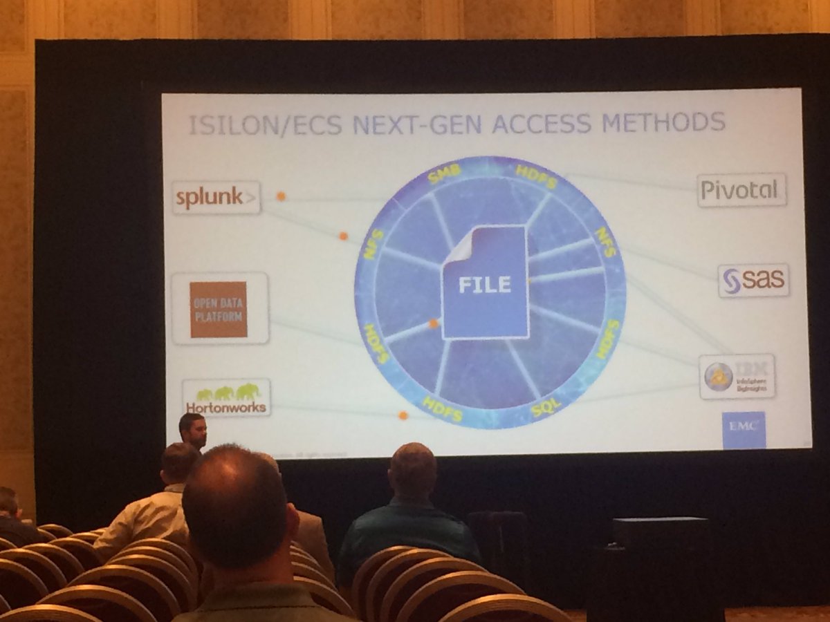 Dadre_M's tweet photo. @KeithManthey rocking #EMC 2016 Isilon &amp; ECS: Enterprise Grade Data Lake For Hadoop  at #EMCWorld https://t.co/NuBGLtzzCE