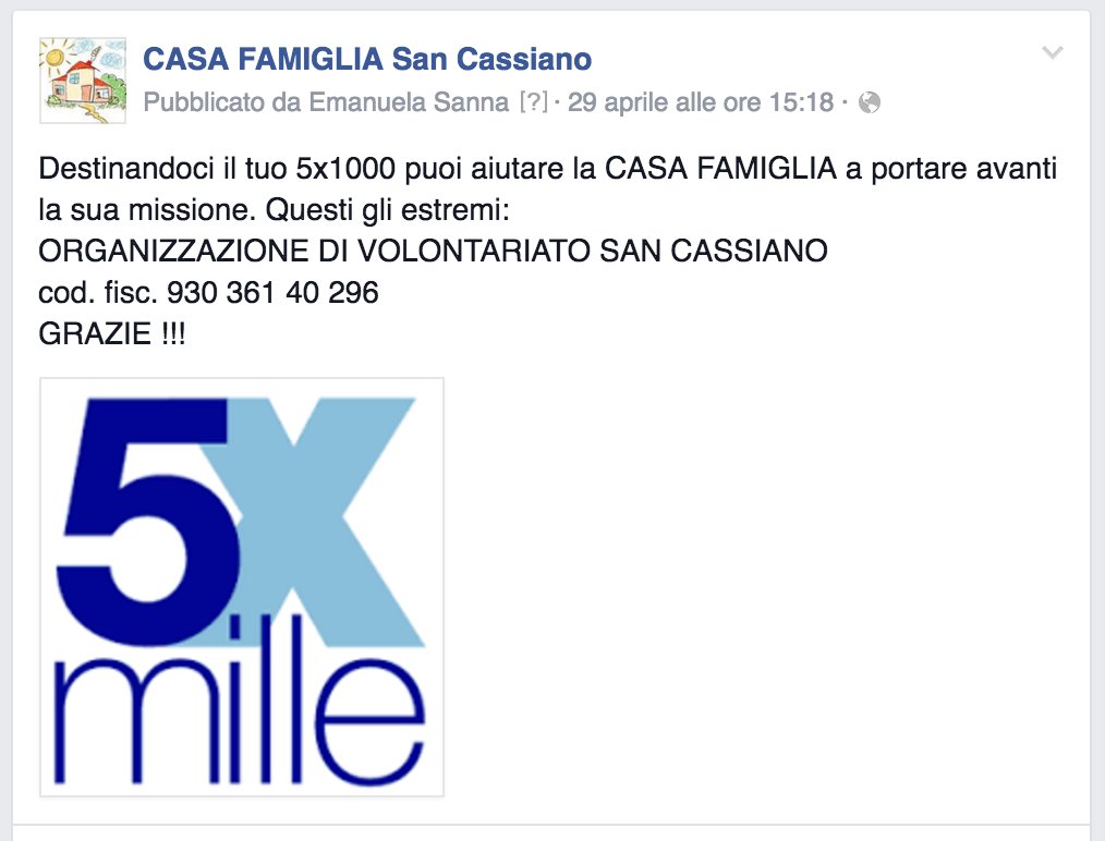 Colors_RBServ's tweet photo. Il tuo #5xmille alla Casa Famiglia San Cassiano: un aiuto concreto per donne e minori in difficoltà. @ODVSanCassiano https://t.co/Olp4PkBakT