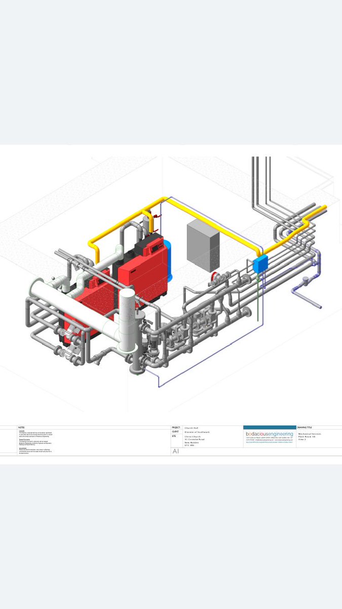 3D Plan For a #commercial #boiler room we are doing in #newmalden #church. #gas #heating