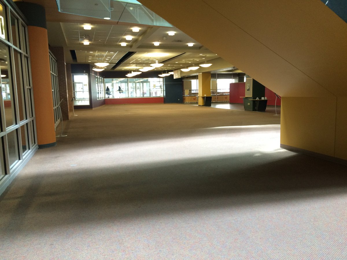 londonlibrary's tweet photo. Views of Central's first floor north side, cleared &amp; ready for construction to start this Saturday! https://t.co/pBEp2IWYfN
