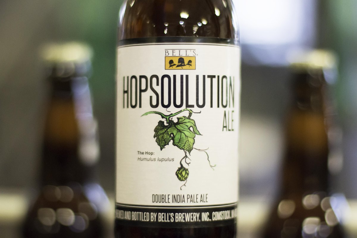 BellsBrewery's tweet photo. Today we're bottling #Hopsoulution. Our Double IPA pays tribute to one of Mother Nature’s finest creations https://t.co/k2TXvezBsa