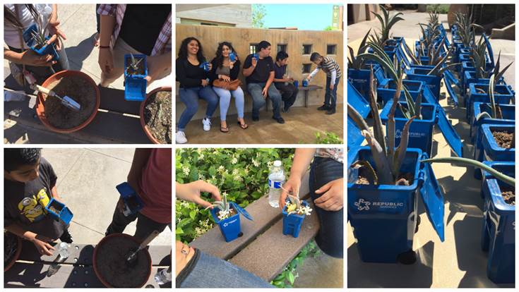 RepublicService's tweet photo. With students @SpringsPreserve learning about recycling &amp; planting bulbs in mini containers. #EveryDayIsEarthDay https://t.co/Vet5Ebipie