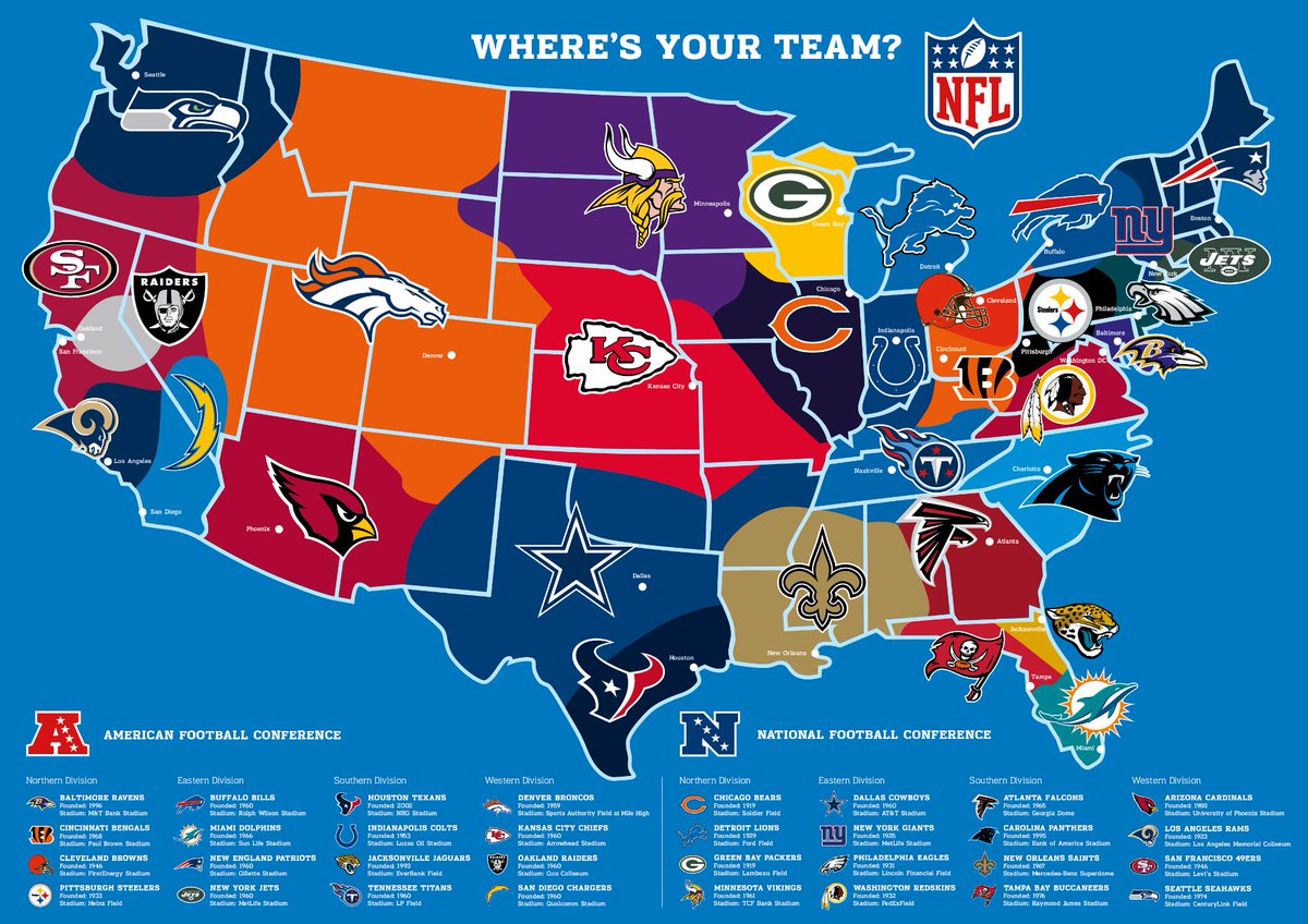 Nfl Teams Karte | Karte