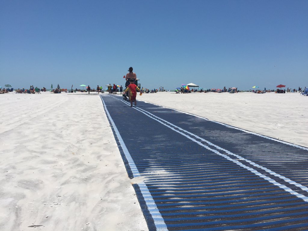 SRQCountyGov's tweet photo. Great to see folks enjoying the new Mobi-Mat at #SiestaBeach! Have you checked it out yet? https://t.co/qkJO2EEp2Y