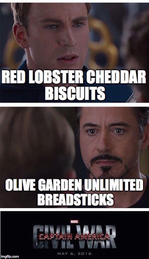 Sav_House_'s tweet photo. Who's stoked for Civil War tonight? #TeamBiscuits or #TeamBreadsticks https://t.co/Zy1S2J7rEw