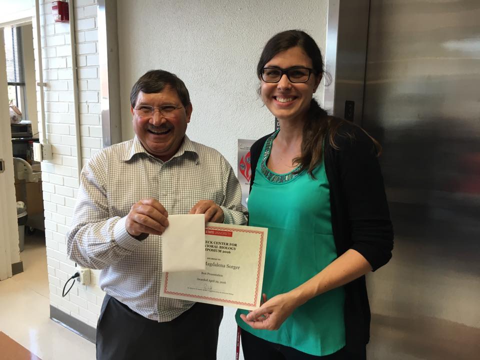 WMKeckCenter's tweet photo. Congratulations to Daniela Magdalena Sorger for being awarded Best Presentation at the W.M. Keck Symposium 2016! https://t.co/Yc3ge7Afgc