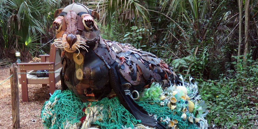 NationalZoo's tweet photo. “Washed Ashore” turns trash into art, raising awareness of 315 billion lbs. of plastics in our ocean.Visit 5/27-9/5 https://t.co/if1nKwEDvG
