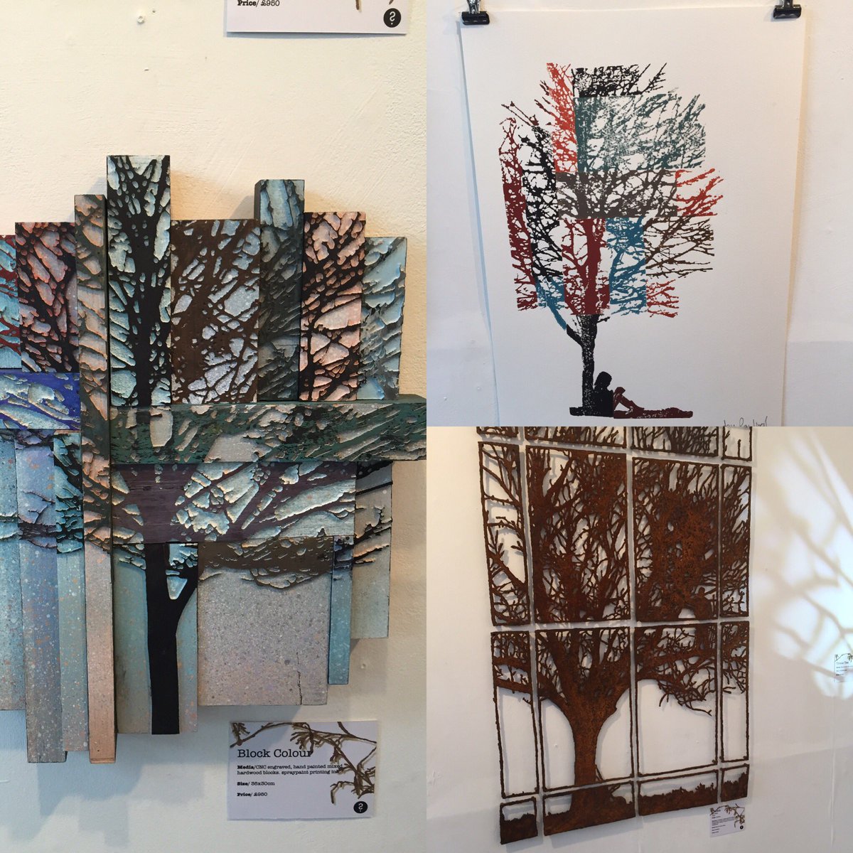 great #opening of #contemporaryartist Dan Rawings at @CuriousDuke #gallery  #trees #london #steel #artgallery with