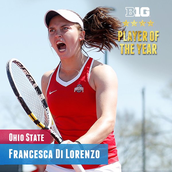 bigten's tweet photo. Francesca Di Lorenzo of @OhioState_WTEN named 2016 #B1GWTEN Player of the Year. https://t.co/7jNZviq2jM