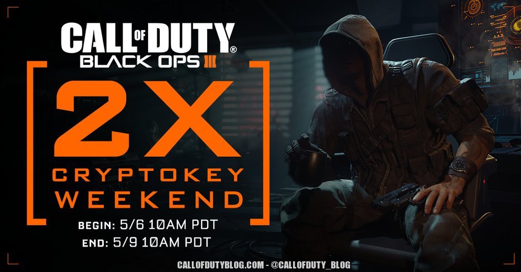 codinfinite2016's tweet image. Double Cryptokeys this Weekend on Black Ops 3 callofdutyblog.com/2016/05/double…