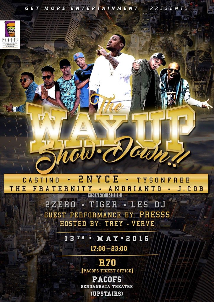 TysonMolemela's tweet photo. For HipHop!! #BloemVegas #TheWAYUPshowdown https://t.co/3or6xPjj1V