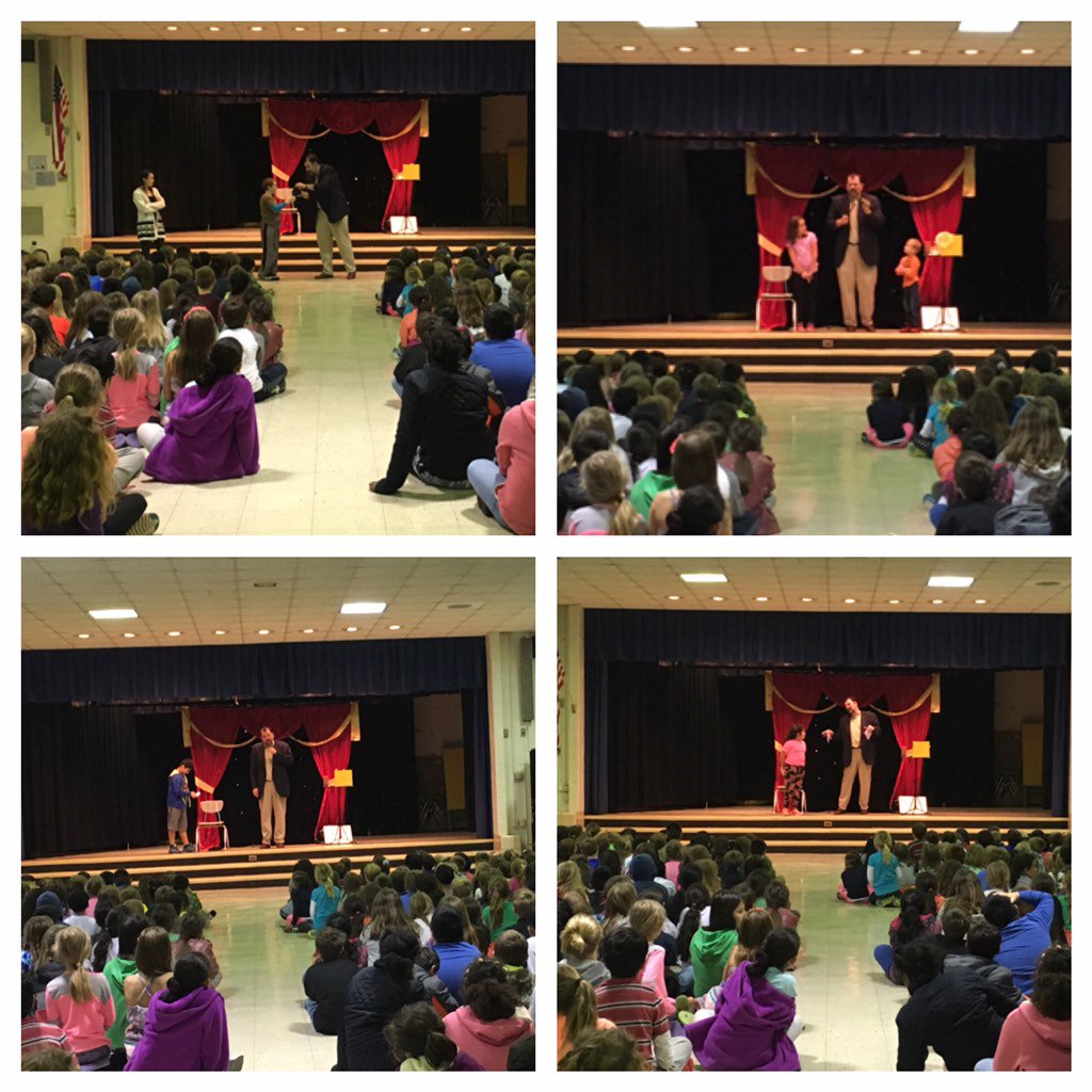 DESCounselor's tweet photo. Great #CharacterEdAssembly today. We even had student magician helpers! #TRRFC @collinswj #DESrocks https://t.co/hxy3XvfGtq