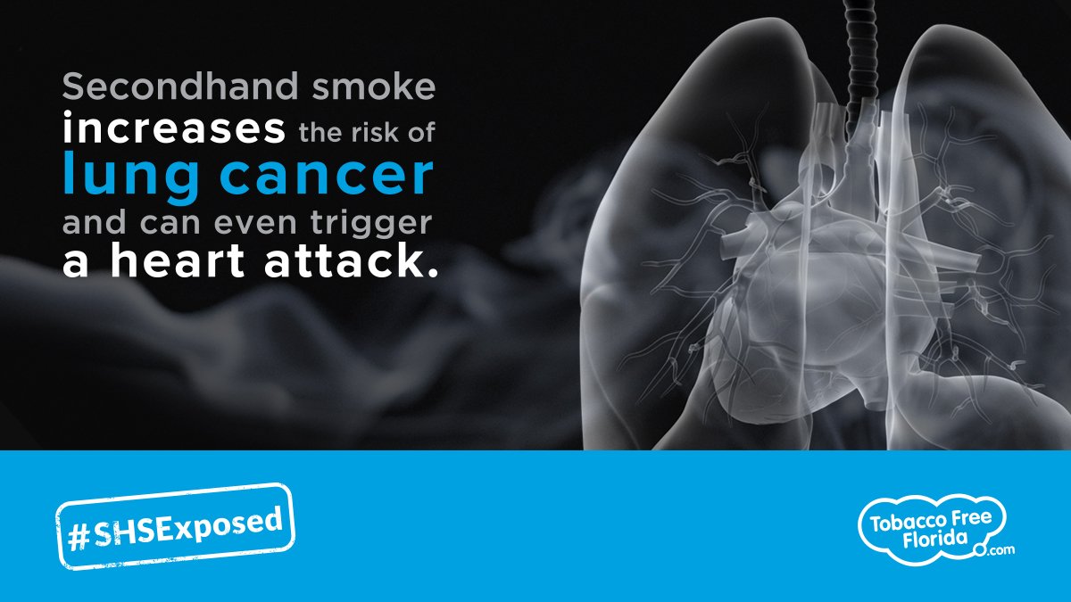 tobaccofreefla's tweet photo. Think secondhand smoke exposure can't cause health problems? We're exposing the truths. #SHSExposed https://t.co/FbXP7XU3Ux