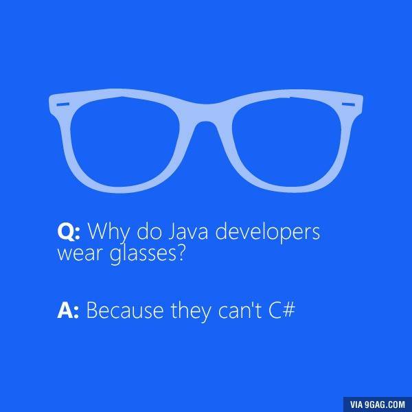 watchMeCoding's tweet image. Why #Java devs wear glasses? :)
#DevHumor