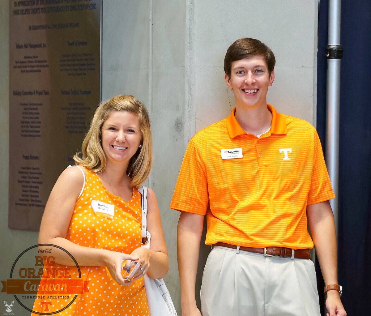 NP3D_'s tweet photo. @JohnAYoung3 and Haylee looking amazing at the #BigOrangeCaravan #GBO #Vols #Tennessee #tennesseedesign A must Event https://t.co/9yxNrmYAd9