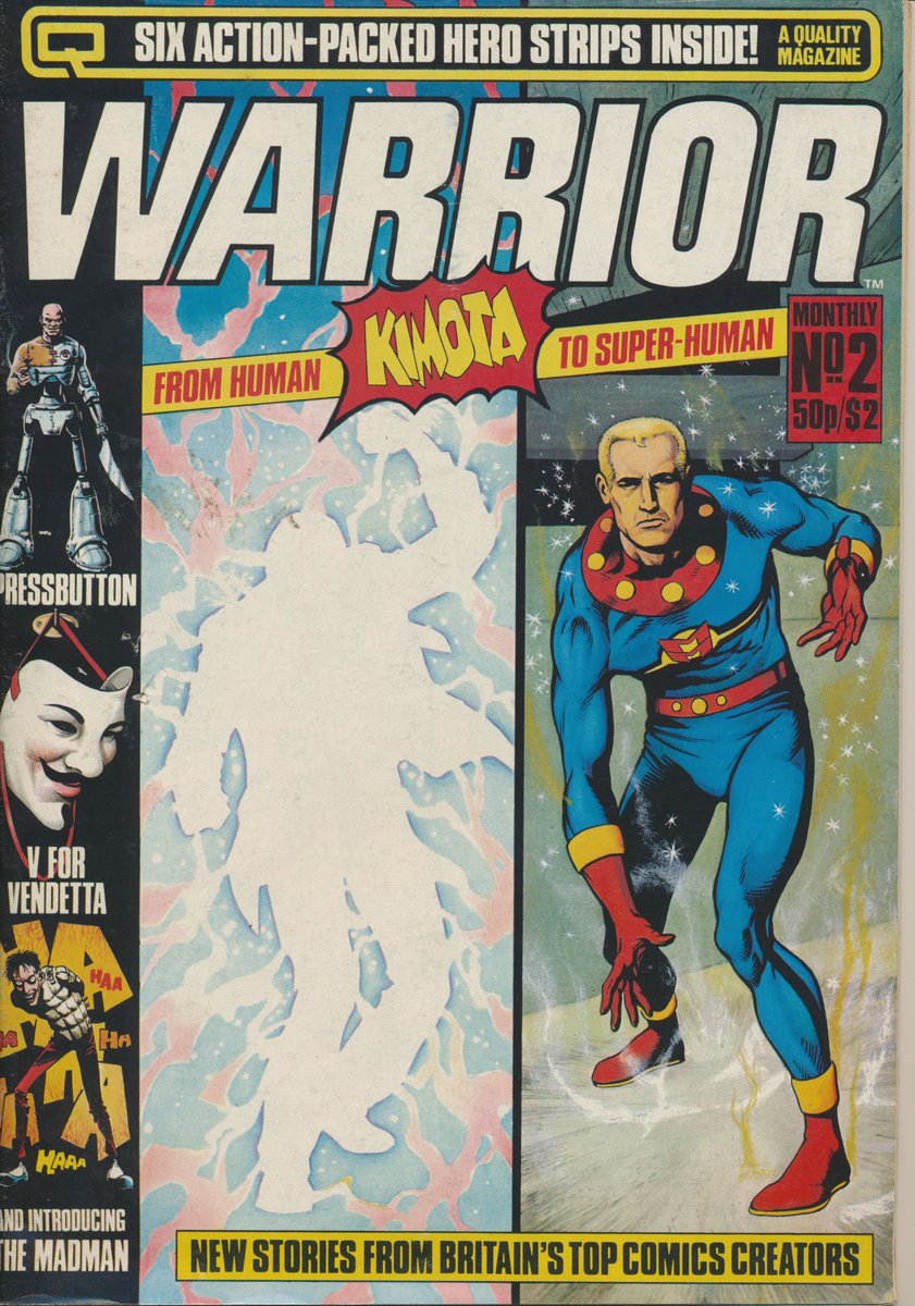 BilderUndWorte's tweet image. Warrior #2 #QualityUK Apr 1982 #Marvelman #CoverArt by #GarryLeach #Kimota #comicbooks #BronzeAge #scifi #comics