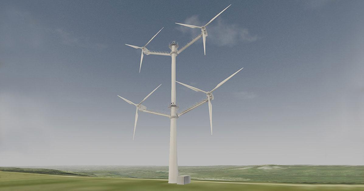 KurtKrienitz's tweet photo. Exciting news! @Vestas is testing a four-rotor concept turbine! Read all about it here - https://t.co/jz6gfyIbQP https://t.co/UHYUSuCysL